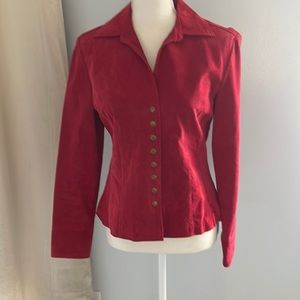 Modern images red jacket leather size small